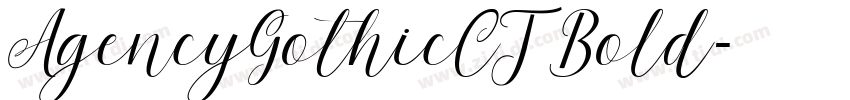 AgencyGothicCT Bold字体转换